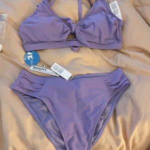 Never-worn two piece purple bikini